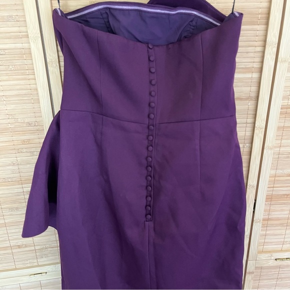 ELLIATT Reception Cascade Ruffle Strapless Cocktail Dress Wedding Guest Small - Picture 7 of 9